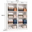 Ver imagem 3 de Armário Closet Modulado Prateleiras Luna Branco - 2 Peças