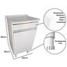 Gabinete 46cm De Lavanderia Com Puxador Perfil e Tanque 22L Tanque: Branco - 3