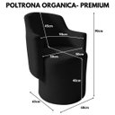 Ver imagem 2 de Poltrona Organica Moderna Confortável Estofada Recepção