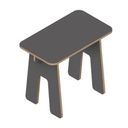 Ver imagem 1 de Mesa Infantil Amadeirada em Mdf com Bordas Naturais:cinza