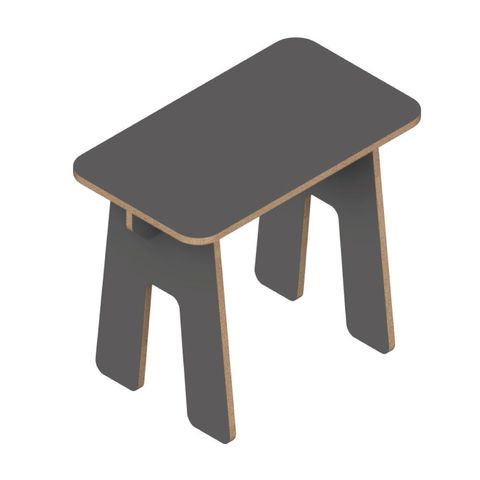 Mesa Infantil Amadeirada em Mdf com Bordas Naturais:cinza