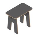 Ver imagem 1 de Mesa Infantil Amadeirada em Mdf com Bordas Naturais:cinza