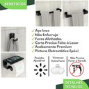 Ver imagem 2 de Kit Acessórios para Banheiro com Adesivo 4 Peças Preto Elg