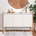 Ver imagem 1 de Buffet Aparador 3 Portas Sydney Branco Cobre Branco Cobre