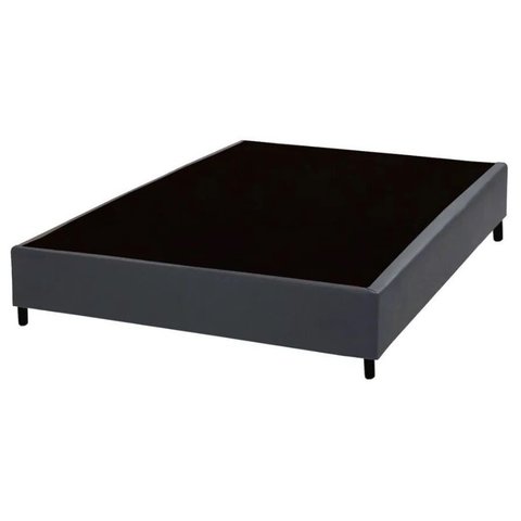 Base Box Casal 138x188 Corino Cinza Bio Box