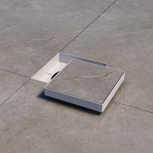 Ralo 15x15 Oculto Seca Piso/ Porcelanato Inteligente Cor Branco Technox - 4