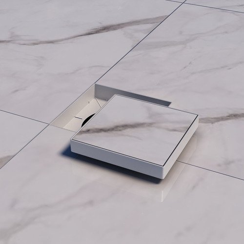 Ralo 15x15 Oculto Seca Piso/ Porcelanato Inteligente Cor Branco Technox - 5