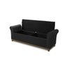 Baú para Quarto Cama Box Queen Size Grécia Madeira Estofado:preto - 5