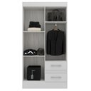 Ver imagem 4 de Quarto Infantil com Cômoda 8 Gavetas e Guarda-Roupa 4 Portas e 2 Gavetas Ninho Branco