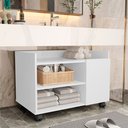 Ver imagem 4 de Gabinete para Banheiro com Rodinhas Londres:branco