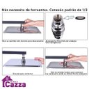 Ver imagem 4 de Ducha Chuveiro Inox Quadrada 20x20 Braço 40cm Luxo Cod-650