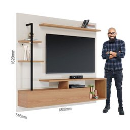 Home Maragogi com P/ Tvs de até 55 "colibri Off White/freijó - 3