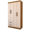 Ver imagem 3 de Guarda-roupa Infantil Linho 4 Portas 2 Gavetas Freijó Trend/off White Tx - Panorama Móveis