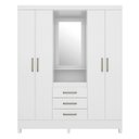 Ver imagem 3 de Guarda-Roupa Capelinha Com Espelho 4 Portas E 3 Gavetas Persia