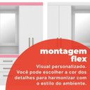 Ver imagem 6 de Guarda Roupa Casal com Espelho e Capelinha 4 Portas 3 Gavetas Pérsia Branco