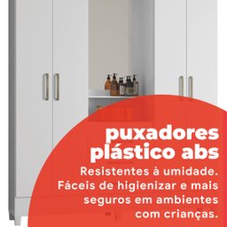 Guarda-Roupa Capelinha Com Espelho 4 Portas E 3 Gavetas Persia - 18 Guarda-Roupa Capelinha Com Espelho 4 Portas E 3 Gavetas Persia - 18