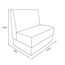 Ver imagem 2 de Sofá Booth Slim 1,20m Estofado D28 para Bares e Restaurantes - Liso Azul - Cor: Azul