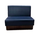 Ver imagem 1 de Sofá Booth Slim 1,20m Estofado D28 para Bares e Restaurantes - Liso Azul - Cor: Azul