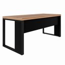 Ver imagem 4 de Escrivaninha Industrial 1,70m X 70cm Pé Metal Nogal Pr F5 Cor:nogal com Preto