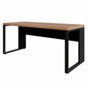 Ver imagem 3 de Escrivaninha Industrial 1,70m X 70cm Pé Metal Nogal Pr F5 Cor:nogal com Preto