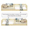 Cama Infantil Solteiro Chão com Grades Montessoriana Gustavo Natural Idimex - 3