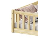 Ver imagem 7 de Cama Infantil Solteiro Chão com Grades Montessoriana Gustavo Natural Idimex