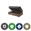 Ver imagem 6 de Base Box Baú 88x188 Linho com Colchão Adapto Molas Ensacadas