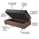 Ver imagem 5 de Base Box Baú 88x188 Linho com Colchão Adapto Molas Ensacadas