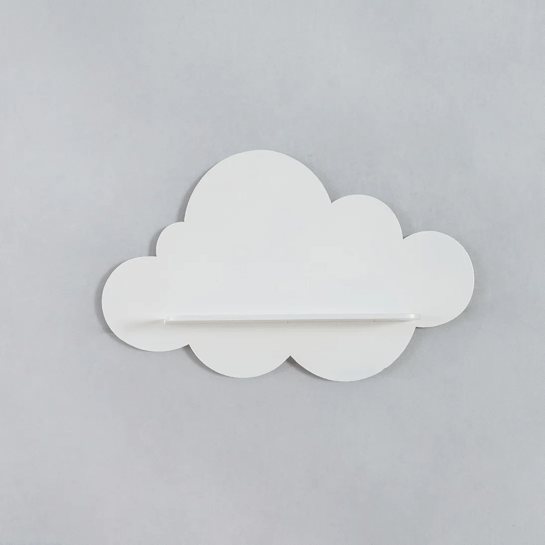 Trio De Prateleiras De Nuvens Nichos Quarto Decoração 6mm:Branco - 5