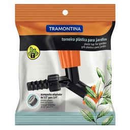 Kit 2 Torneira Jardim Adaptador 1/2 3/4 Plástica Tramontina - 5