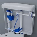 Ver imagem 2 de Kit Completo Branco para Caixa Acoplada Blukit com Acionamento Lateral Cromado 340286