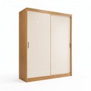Ver imagem 2 de Guarda-Roupa Solteiro 2 Portas Deslizantes Flex 2 Gavetas Internas Lucca Marrom/Cinamomo/Off White/Avelã