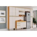 Ver imagem 1 de Cozinha Modulada Completa Nápoli Prime 5 Peças 2 Aéreos + 1 Balcão+ 2 Paneleiros C5p04 Amendoa