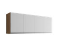 Ver imagem 2 de Armário Aéreo Andreia 4 Portas P/ Cozinha 150 Cm Ajl Móveis - Amêndoa/branco