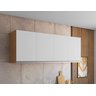 Armário Aéreo Andreia 4 Portas P/ Cozinha 150 Cm Ajl Móveis - Amêndoa/branco - 1