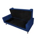 Ver imagem 4 de Recamier Baú Félix Solteiro 160 cm Suede - Doce Sonho Móveis ML/R1/FELIX/160/B/S Azul Marinho