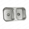 Cuba Dupla Inox Escovado Pia Cozinha 79x45,5 cm Guimmis.casa - 2