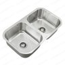 Cuba Dupla Inox Escovado Pia Cozinha 79x45,5 cm Guimmis.casa - 1