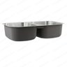 Cuba Dupla Inox Escovado Pia Cozinha 79x45,5 cm Guimmis.casa - 3