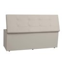 Ver imagem 3 de Kit Painel e Calçadeira Baú Queen 1,60m Berlim Corano Bege - Pallazio