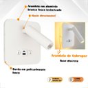 Ver imagem 4 de 2 Arandela Spot Led Foco Móvel Usb e Usb-c Cabeceira Bet98