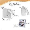 Ver imagem 7 de 2 Arandela Spot Led Foco Móvel Usb e Usb-c Cabeceira Bet98