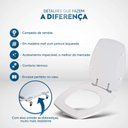 Ver imagem 3 de Assento Sanitário Tampa de Vaso Madeira Mdf Laqueado Thema para Bacia Incepa 6lpf - Cinza Claro