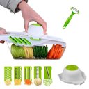 Ver imagem 2 de Cortador Legumes Inox 6 Lâminas Fatiador Ralador Descascador