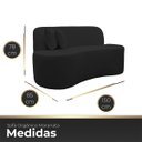 Ver mais imagens de Kit 2 Poltronas com Sofá Curvo 2 Lugares Feijão Forma Orgânica 1,50 Bouclé Maranata