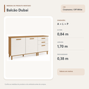 Ver imagem 3 de Balcão Buffet Dubai 2 Portas 3 Gavetas Cinamomo Off White Formimóveis