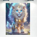 Ver imagem 1 de Quadro Decorativo Tela Canvas Animais Ref:qban1 Lojall 120 X 80 Cm Borda Infinita