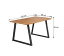 Ver imagem 2 de Mesa Londres 4 Lugares 1200x900 Pés Preto Fosco Tampo Madeira