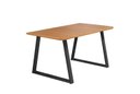 Ver imagem 1 de Mesa Londres 4 Lugares 1200x900 Pés Preto Fosco Tampo Madeira