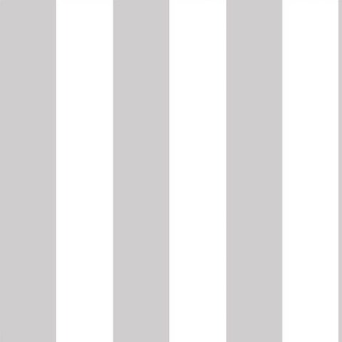 Papel de Parede Listrado Bege e Branco - 3,30x0,50m